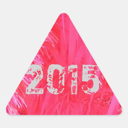 Korte roze kerstboom sticker (Voorkant)