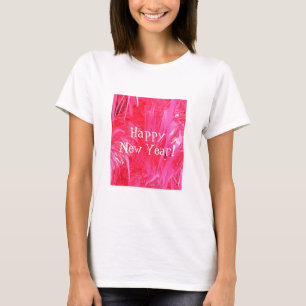 Korte roze kerstboom t-shirt
