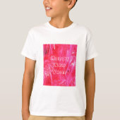 Korte roze kerstboom t-shirt (Voorkant)