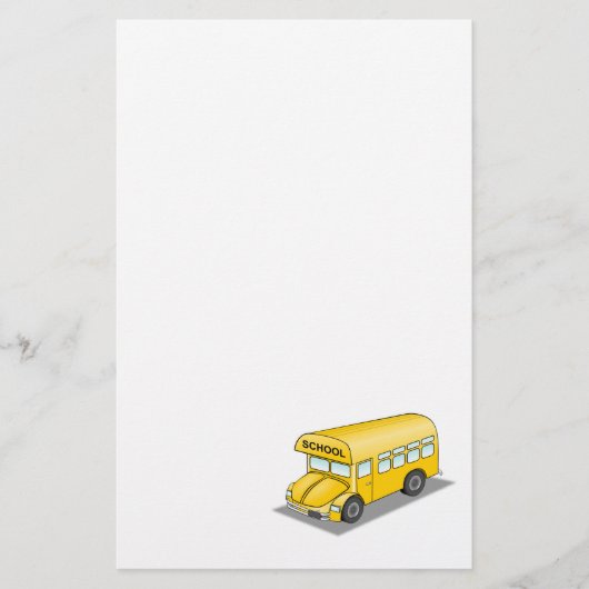 Korte schoolbus briefpapier (Voorkant)
