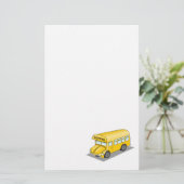 Korte schoolbus briefpapier (Staand voorkant)