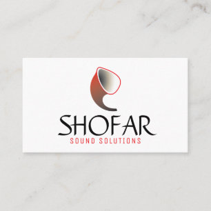 Korte Shofar (rood) Visitekaartje