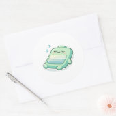 Korte slaap ronde sticker (Envelop)
