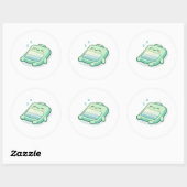Korte slaap ronde sticker (Vel)