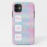 Korte stippen eenhoorn kleuren iPhone Case