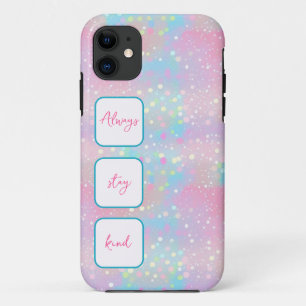 Korte stippen eenhoorn kleuren iPhone Case