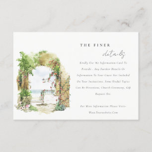 Korte strale strandwieg van kuststrook - details informatiekaartje