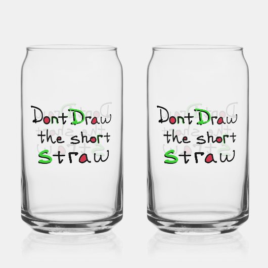 Korte Stro Glas (Achterkant)