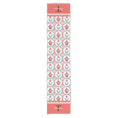 Korte tafel met monogram kerstmis tafelloper (Voorkant)