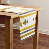 Korte tafelloper met geometrisch patroon (Voorbeeld)