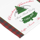Korte tafelloper met kerstcafébord (Hoek)