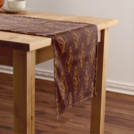 Korte-tafelrunner van Bourgogne en Gold Leaf Korte Tafelloper