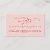 Korte tekstnotitie voor cadeausluitkaart omlijnen informatiekaartje (Voorkant)