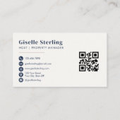 Korte termijn verhuur property manager visitekaartje (Achterkant)