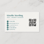 Korte termijn verhuur property manager visitekaartje (Achterkant)