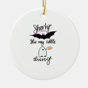 Korte vleermuis grappig retro keramisch ornament