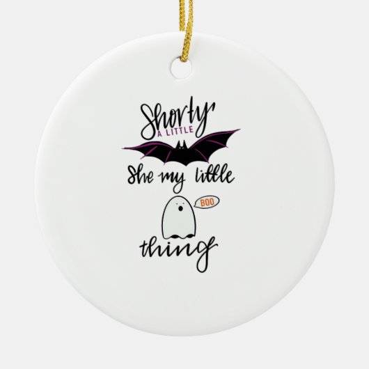 Korte vleermuis grappig retro keramisch ornament (Voorkant)