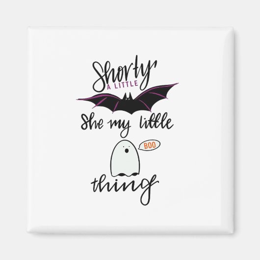 Korte vleermuis grappig retro magneet (Voorkant)