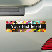 Korte vormen abstract ontwerp bumpersticker (Op auto)