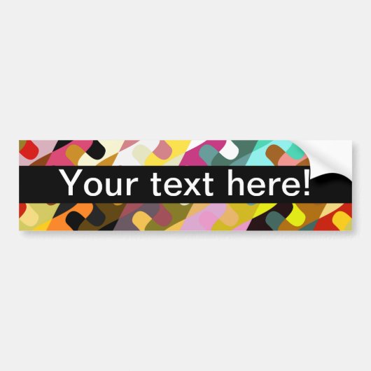 Korte vormen abstract ontwerp bumpersticker (Voorkant)