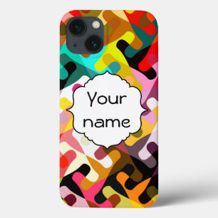 Korte vormen abstract ontwerp iPhone 13 hoesje