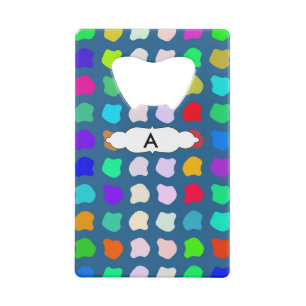 Korte vormen abstract ontwerp creditkaart flessenopener
