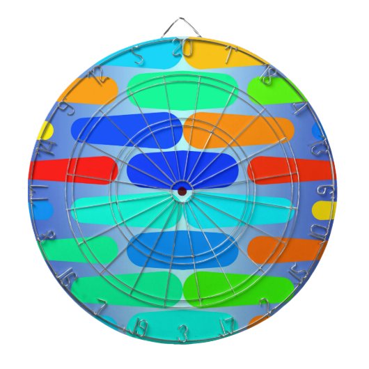 Korte vormen abstract ontwerp dartbord (Voorkant)