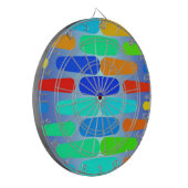 Korte vormen abstract ontwerp dartbord (Voorkant Links)