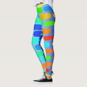 Korte vormen abstract ontwerp leggings (Links)