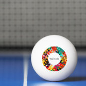 Korte vormen abstract ontwerp pingpongbal (Net)