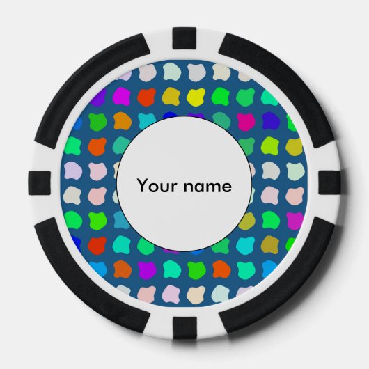Korte vormen abstract ontwerp pokerchips (Voorkant)
