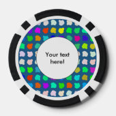 Korte vormen abstract ontwerp pokerchips (Achterkant)