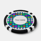Korte vormen abstract ontwerp pokerchips (Enkel)