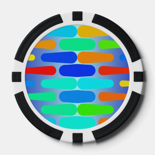 Korte vormen abstract ontwerp pokerchips (Voorkant)