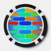 Korte vormen abstract ontwerp pokerchips (Achterkant)
