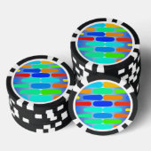 Korte vormen abstract ontwerp pokerchips (Opstapeling)