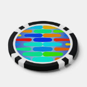 Korte vormen abstract ontwerp pokerchips (Enkel)