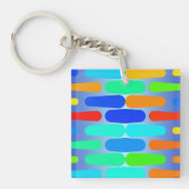 Korte vormen abstract ontwerp sleutelhanger (Voorkant)