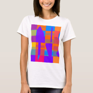 Korte vormen abstract ontwerp t-shirt