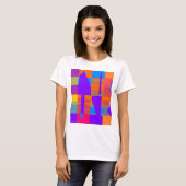 Korte vormen abstract ontwerp t-shirt (Voorkant volledig)