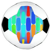 Korte vormen abstract ontwerp voetbal (Gedraaid)