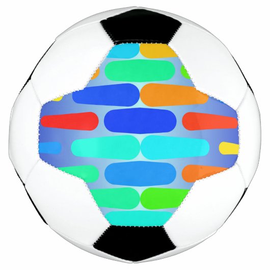 Korte vormen abstract ontwerp voetbal (Voorkant)
