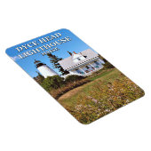 Korte vuurtoren, Castine Maine Flexi Magnet Magneet (Rechterzijde)