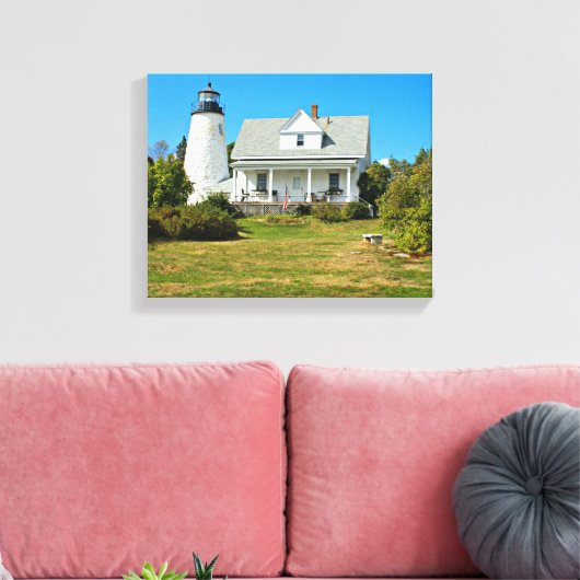 Korte vuurtoren, snijdoek canvas afdruk (Insitu (Woonkamer))