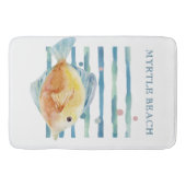 KORTE WATERVERF TROPISCHE VIS, ACHTERVACATIE BADMAT (Voorkant)