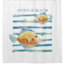 KORTE WATERVERF TROPISCHE VIS, ACHTERVACATIE DOUCHEGORDIJN