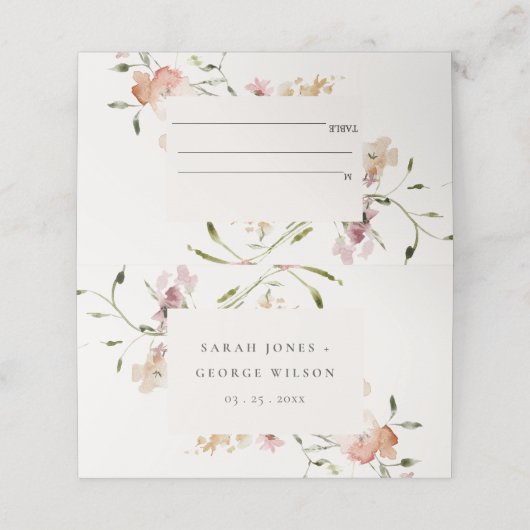 Korte Waterverf van het weide beest Plaatskaartje (Buitenkant ongevouwen)