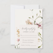 Korte Waterverf van het weide beest RSVP Kaartje (Voorkant)