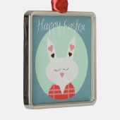 Korte witte paasbundel met roze harten metalen ornament (Rechts)