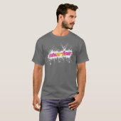 Korte witte verf t-shirt (Voorkant volledig)